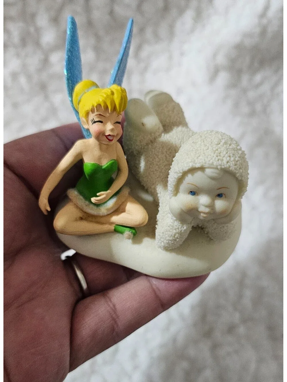 Dept 56 Tinker Bell GIGGLES WITH TINK Figurine SNOWBABIES Christmas 4027562 RARE